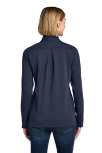 Brooks Brothers Women's Mid-Layer Stretch 1/2-Button BB18203 - Navy Blazer Heather Back