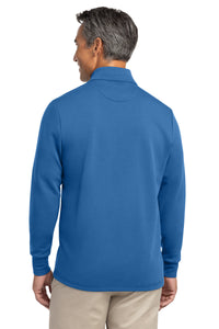Brooks Brothers Double-Knit 1/4-Zip BB18206 - Charter Blue Back