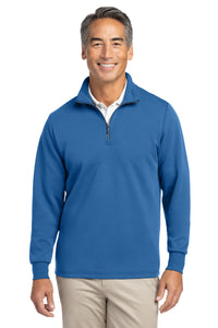 Brooks Brothers Double-Knit 1/4-Zip BB18206 - Charter Blue
