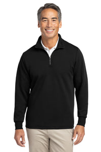Brooks Brothers Double-Knit 1/4-Zip BB18206 - Deep Black