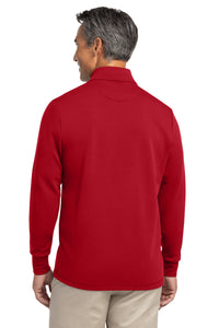 Brooks Brothers Double-Knit 1/4-Zip BB18206 - Rich Red Back