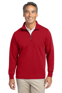Brooks Brothers Double-Knit 1/4-Zip BB18206 - Rich Red