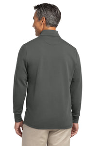 Brooks Brothers Double-Knit 1/4-Zip BB18206 - Windsor Grey Back