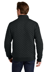 Brooks Brothers Diamond Quilt 1/4-Zip BB18212 - Deep Black Back