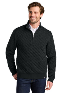 Brooks Brothers Diamond Quilt 1/4-Zip BB18212 - Deep Black
