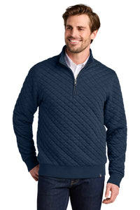 Brooks Brothers Diamond Quilt 1/4-Zip BB18212 - Navy Blazer