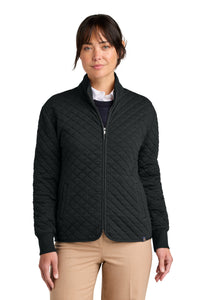 Brooks Brothers Women's Diamond Quilt Full-Zip BB18213 - Deep Black