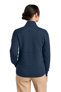 Brooks Brothers Women's Diamond Quilt Full-Zip BB18213 - Navy Blazer Back