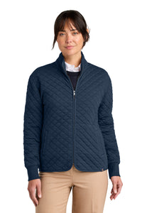 Brooks Brothers Women's Diamond Quilt Full-Zip BB18213 - Navy Blazer