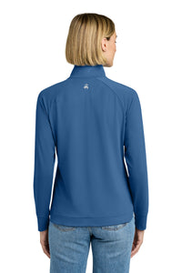 Brooks Brothers Women's Luxe Performance 1/4-Zip BB18215 - Charter Blue Back