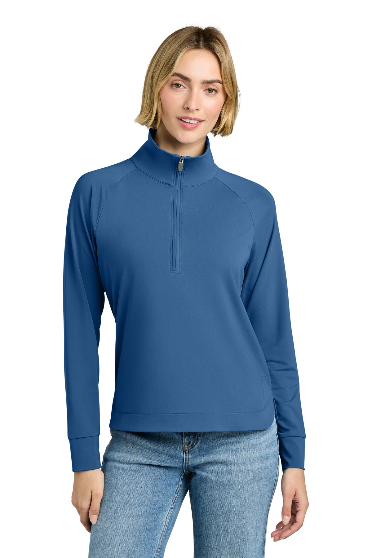 Brooks Brothers Women's Luxe Performance 1/4-Zip BB18215 - Charter Blue