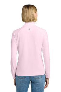 Brooks Brothers Women's Luxe Performance 1/4-Zip BB18215 - Pearl Pink Back