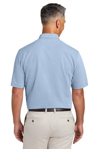 Brooks Brothers Pinpoint Pique Dress Polo BB18222 - Newport Blue End On End Back
