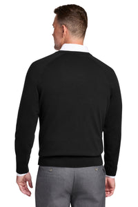 Brooks Brothers Cotton Stretch V-Neck Sweater BB18400 - Deep Black Back