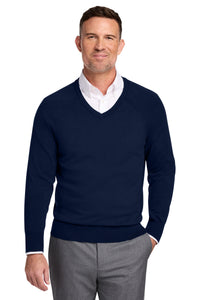 Brooks Brothers Cotton Stretch V-Neck Sweater BB18400 - Navy Blazer