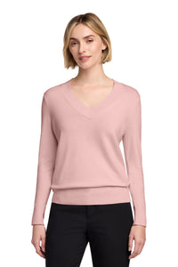 Brooks Brothers Women's Cotton Stretch V-Neck Sweater BB18401 - Pearl Pink