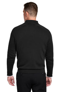 Brooks Brothers Cotton Stretch 1/4-Zip Sweater BB18402 - Deep Black Back