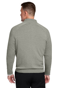 Brooks Brothers Cotton Stretch 1/4-Zip Sweater BB18402 - Light Shadow Grey Heather Back