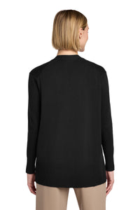 Brooks Brothers Women's Cotton Stretch Long Cardigan Sweater BB18403 - Deep Black Back