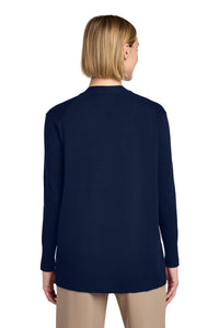 Brooks Brothers Women's Cotton Stretch Long Cardigan Sweater BB18403 - Navy Blazer Back