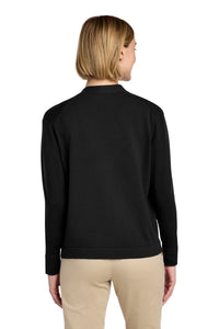 Brooks Brothers Women's Cotton Stretch Cardigan Sweater BB18405 - Deep Black Back
