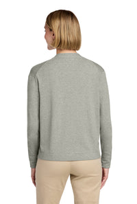 Brooks Brothers Women's Cotton Stretch Cardigan Sweater BB18405 - Light Shadow Grey Heather Back