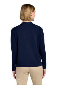 Brooks Brothers Women's Cotton Stretch Cardigan Sweater BB18405 - Navy Blazer Back
