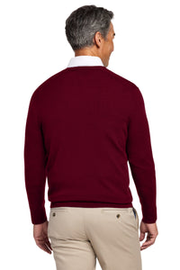 Brooks Brothers Washable Merino V-Neck Sweater BB18410 - Vintage Port Back