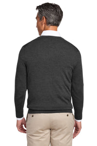 Brooks Brothers Washable Merino V-Neck Sweater BB18410 - Windsor Grey Heather Back