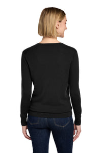 Brooks Brothers Women's Washable Merino V-Neck Sweater BB18411 - Deep Black Back