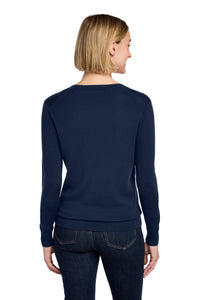 Brooks Brothers Women's Washable Merino V-Neck Sweater BB18411 - Navy Blazer Back