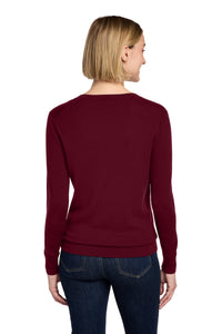 Brooks Brothers Women's Washable Merino V-Neck Sweater BB18411 - Vintage Port Back