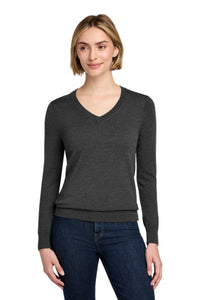 Brooks Brothers Women's Washable Merino V-Neck Sweater BB18411 - Windsor Grey Heather