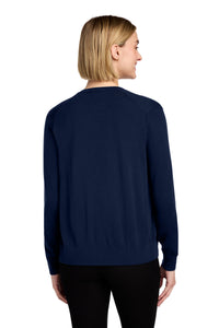 Brooks Brothers Women's Washable Merino Cardigan Sweater BB18413 - Navy Blazer Back