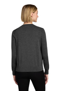 Brooks Brothers Women's Washable Merino Cardigan Sweater BB18413 - Windsor Grey Heather Back