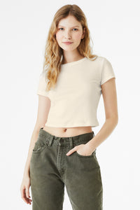 BELLA+CANVAS Women's Micro Rib Baby Tee BC1010 - Solid Natural Blend