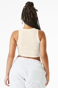 BELLA+CANVAS Women's Micro Rib Racer Tank BC1019 - Solid Natural Blend Back