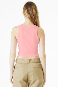 BELLA+CANVAS Women's Micro Rib Racer Tank BC1019 - Solid Pink Blend Back