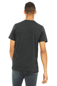 BELLA+CANVAS  Unisex Heather CVC Short Sleeve Tee - Dark Grey Heather Back