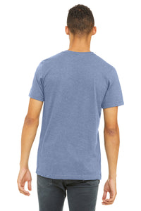 BELLA+CANVAS  Unisex Heather CVC Short Sleeve Tee - Heather Blue Back
