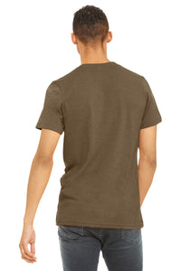 BELLA+CANVAS  Unisex Heather CVC Short Sleeve Tee - Heather Brown Back