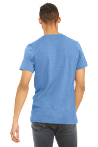 BELLA+CANVAS  Unisex Heather CVC Short Sleeve Tee - Heather Carolina Blue Back
