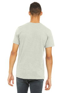 BELLA+CANVAS  Unisex Heather CVC Short Sleeve Tee - Heather Cement Back