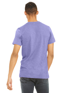 BELLA+CANVAS  Unisex Heather CVC Short Sleeve Tee - Heather Dark Lavender Back
