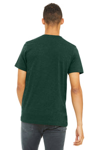 BELLA+CANVAS  Unisex Heather CVC Short Sleeve Tee - Heather Emerald Back