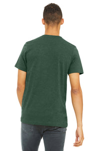 BELLA+CANVAS  Unisex Heather CVC Short Sleeve Tee - Heather Forest Back