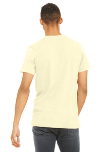 BELLA+CANVAS  Unisex Heather CVC Short Sleeve Tee - Heather French Vanilla Back