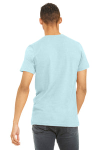 BELLA+CANVAS  Unisex Heather CVC Short Sleeve Tee - Heather Ice Blue Back