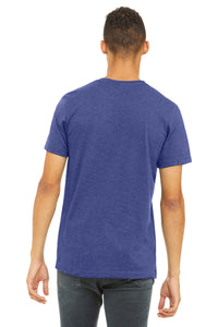 BELLA+CANVAS  Unisex Heather CVC Short Sleeve Tee - Heather Lapis Back