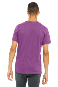 BELLA+CANVAS  Unisex Heather CVC Short Sleeve Tee - Heather Magenta Back